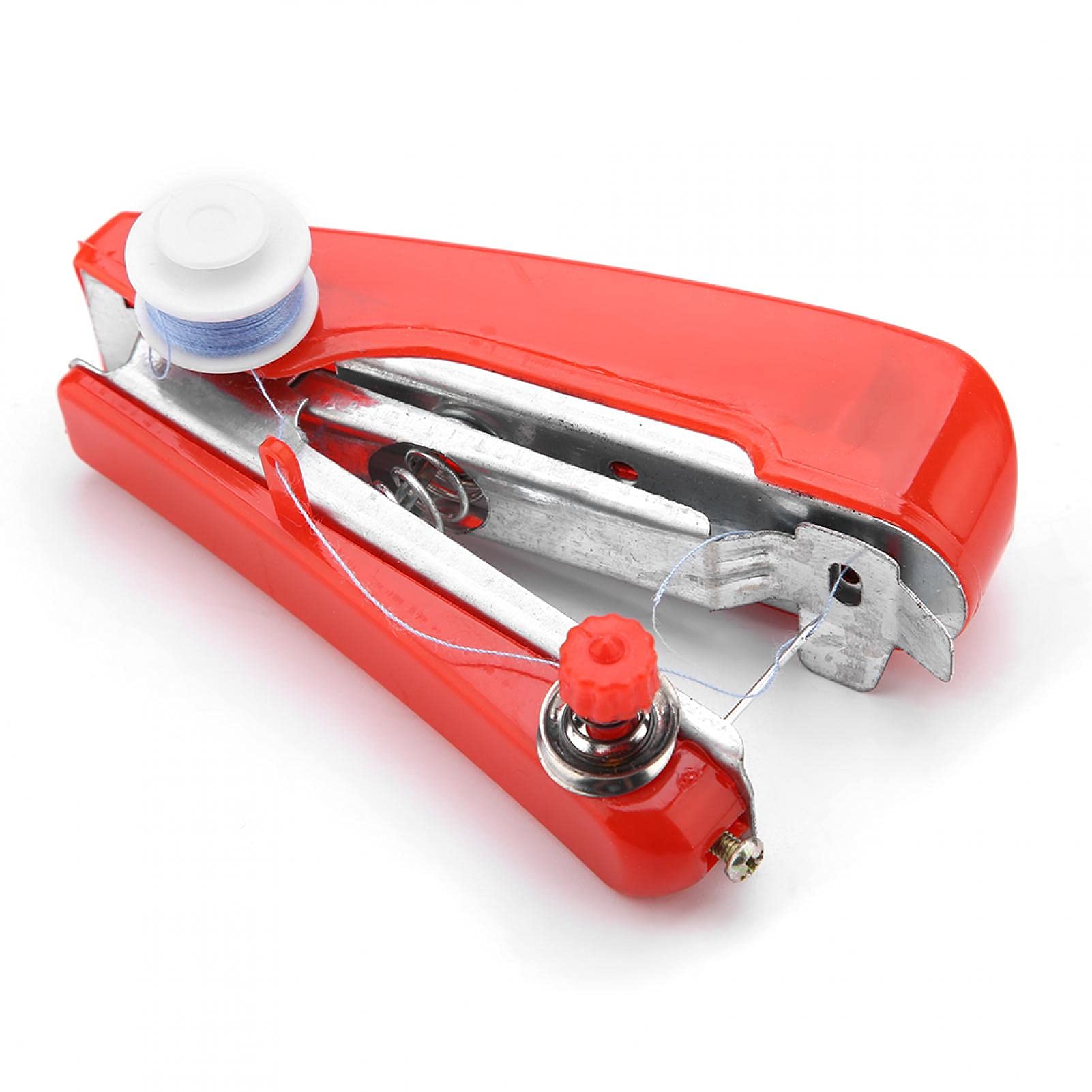 Voluxe Handheld Mini Sewing Machine - Portable Pocket-Sized Sewing Kit with Plastic & Metal Construction - Easy Operation for Travel, Home & Office Use - Perfect for Quick Fabric Repairs, DIY Crafts & Emergency Stitching On-The-Go
