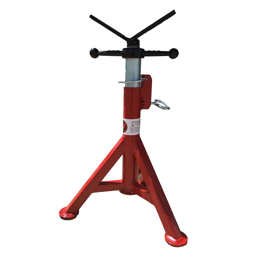 B&B Pipe Tools 4200 Short Fixed Leg V Head Pipe Jack - Heavy Duty Pipe Support for Construction, Plumbing & HVAC Projects - Perfect for Pipe Alignment, Welding & Maintenance Work