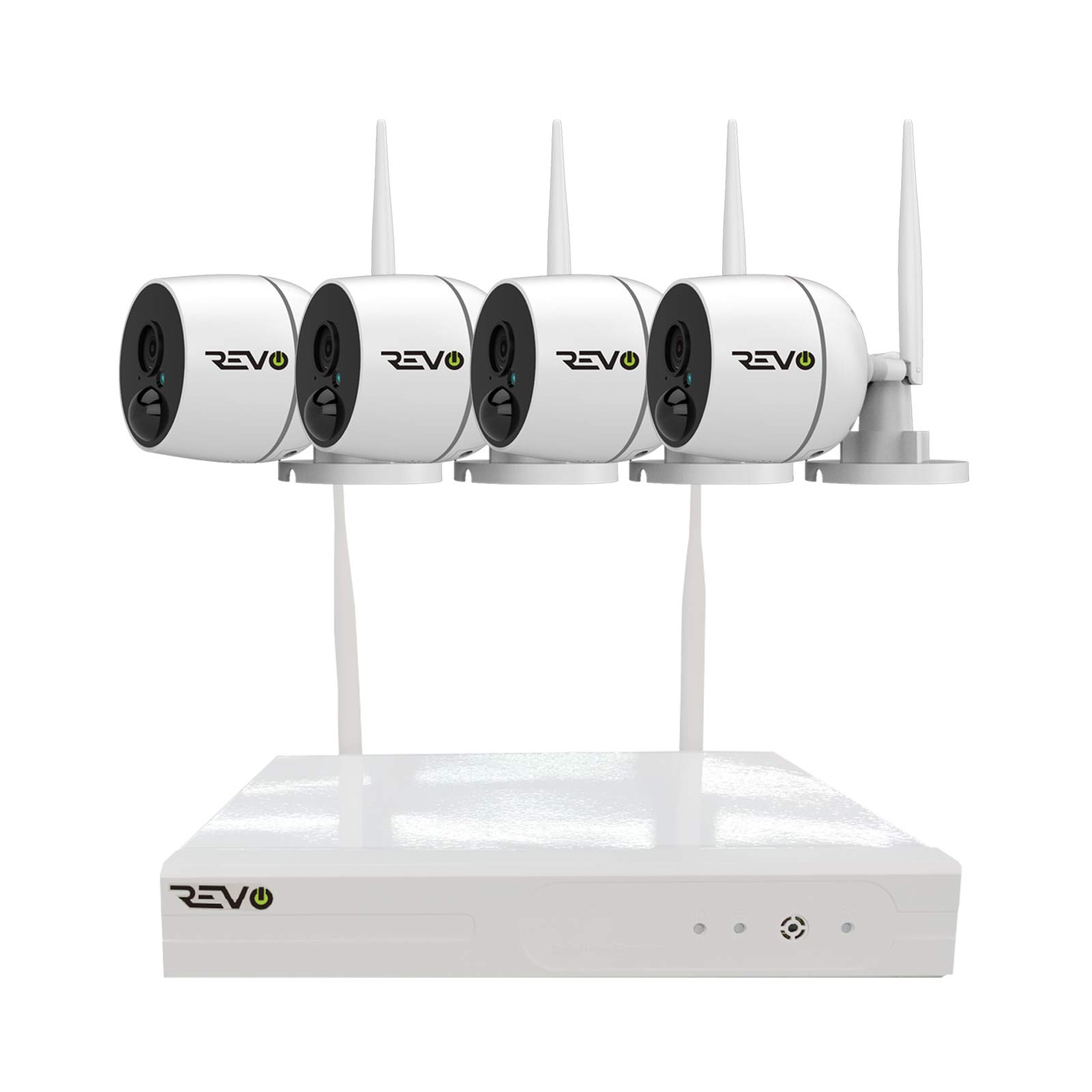 REVO America 4CH Wireless Security Camera System with 1TB NVR - 4 x 1080P HD Indoor Outdoor Bullet Cameras, Built-in PIR Motion Detection, Smartphone Remote Access - Ideal for Home Security, Business Surveillance & Property Monitoring