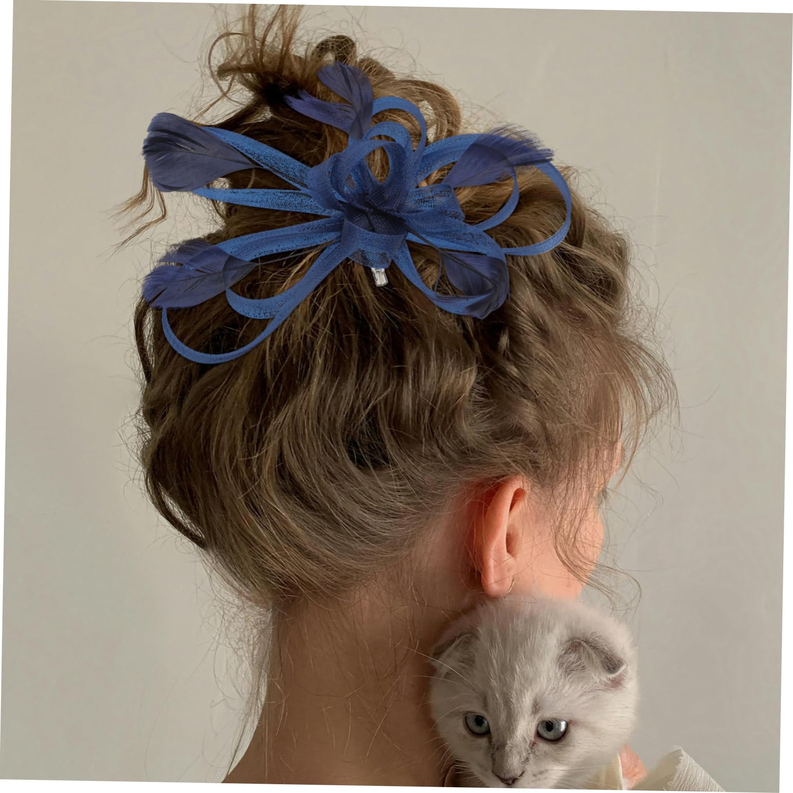 Elegant Blue Bridal Hair Clips - Wedding Fascinator Hair Accessories for Women (Blue) | Perfect for Bridal Showers, Weddings & Special Occasions