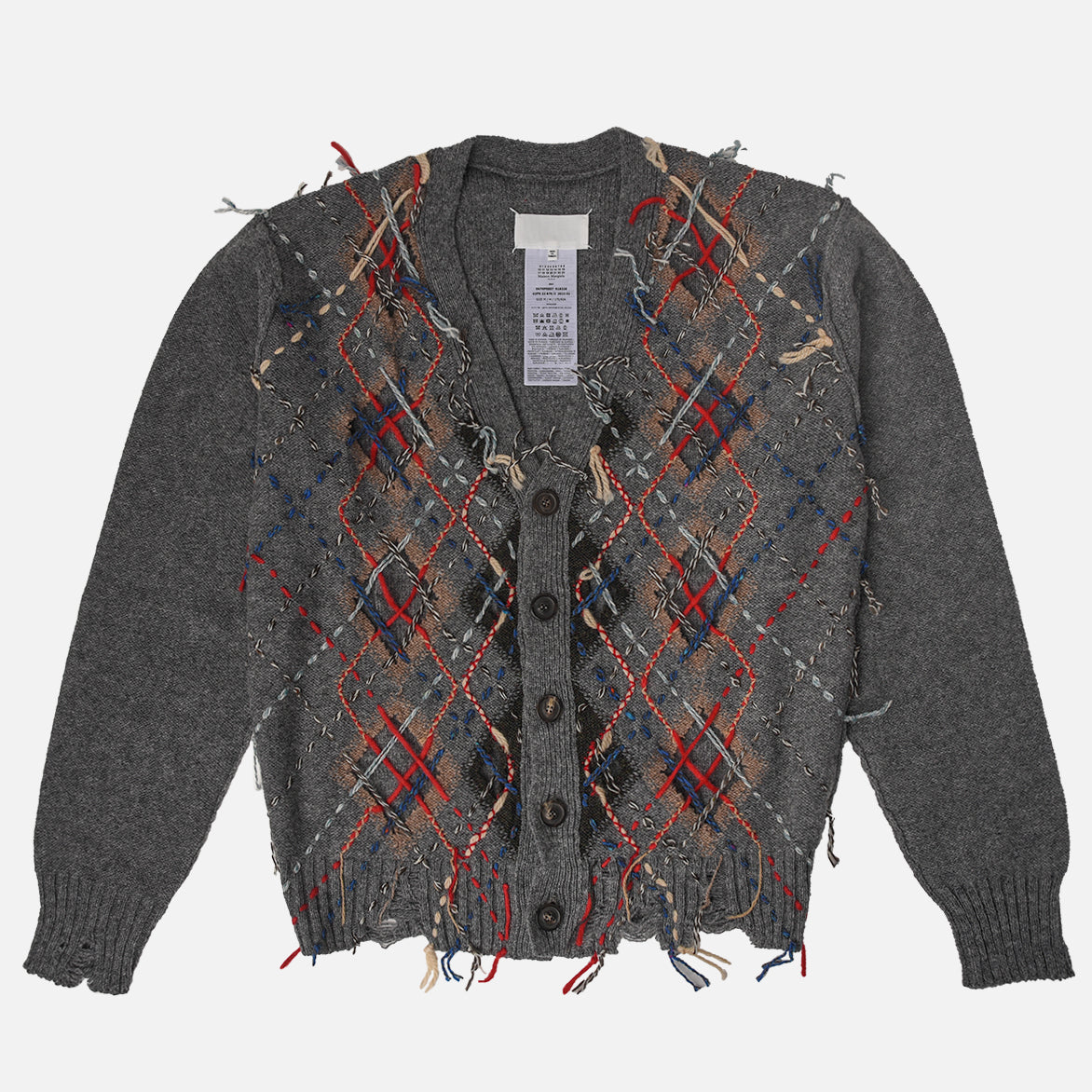 Stylish Grey Argyle Cut Out Cardigan for Women - Trendy Knit Sweater for Casual Wear, Office Outfits & Fall Fashion