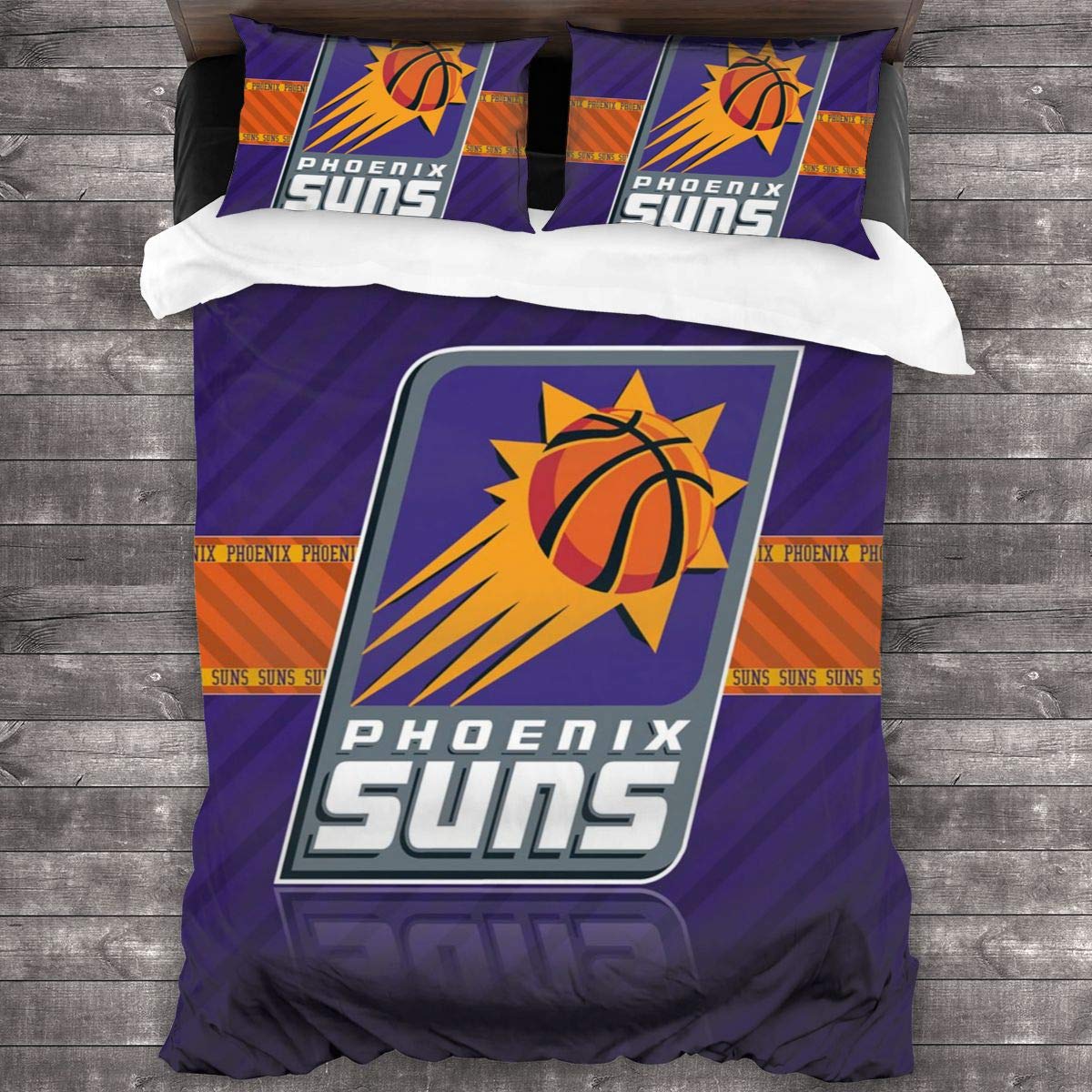 Phoenix Basketball Quilt Set - Full/Queen Size 3-Piece Bedding for Men, Kids & Teens | Soft Comforters for Boys & Girls Room Decor | Perfect Gift for NBA Fans & Basketball Lovers