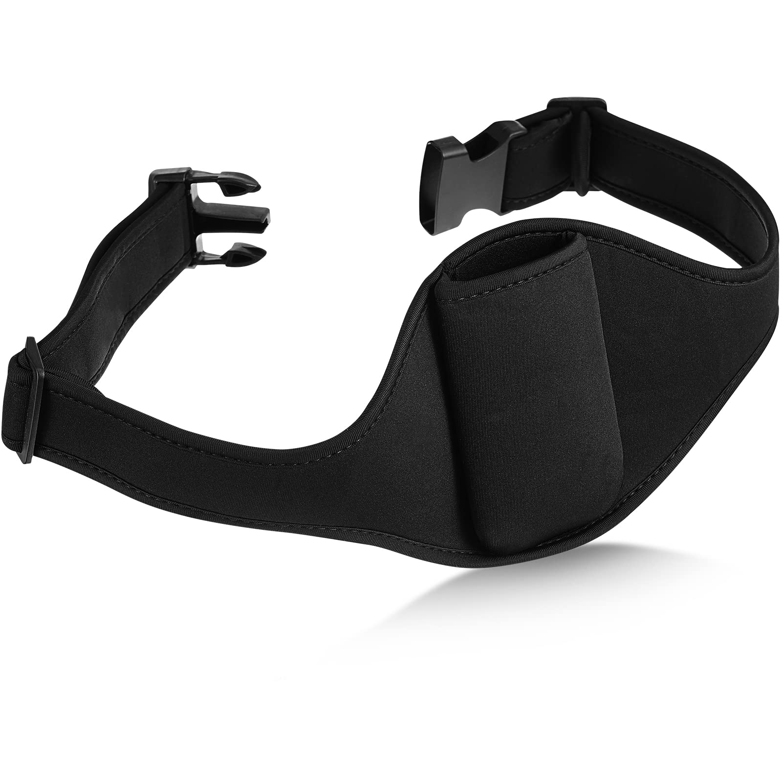 Adjustable Fitness Microphone Belt - Black Portable Mic Strap for Instructors & Trainers - Hands-Free Wireless Mic Carrier for Workouts, Coaching & Dance Classes (1 Piece)