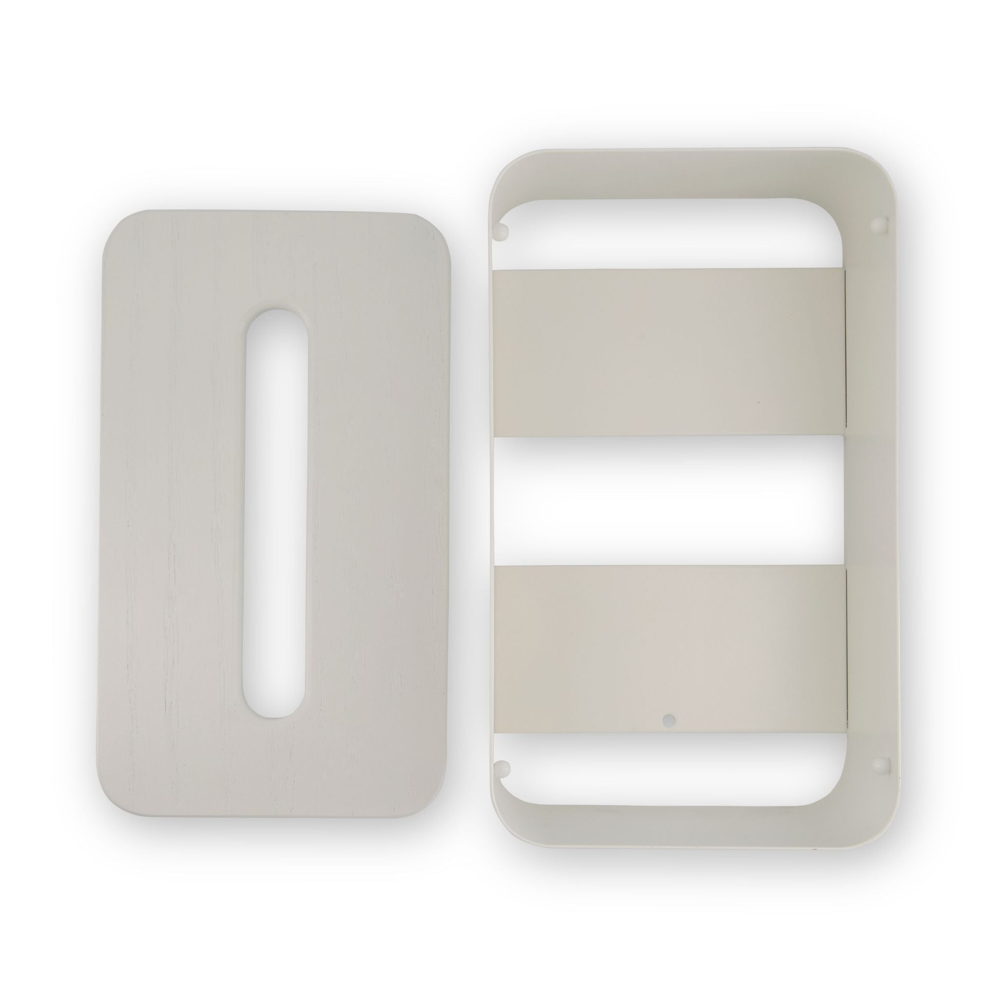 DESIGNSTUFF White Tissue Box Holder - Elegant Home Decor for Living Room, Bedroom & Office