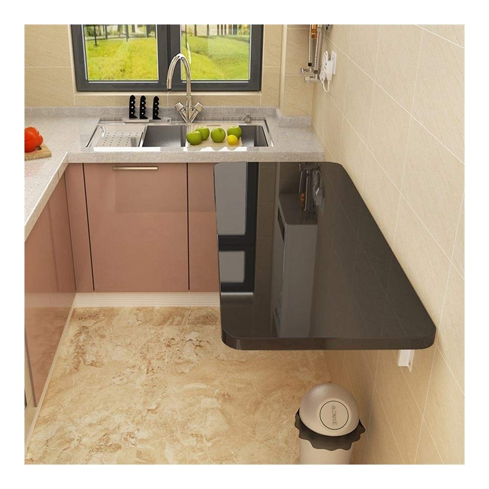 Foldable Wall Mounted Table - Space Saving Folding Workbench for Kitchen, Dining, Office & Study - Pink 35.4