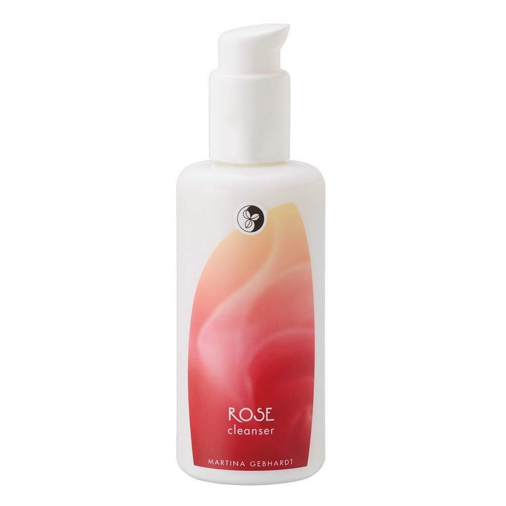 Martina Gebhardt Rose Cleanser 100ml - Organic Facial Cleanser for Sensitive Skin | Gentle Makeup Remover & Daily Face Wash | Perfect for Dry & Combination Skin Types