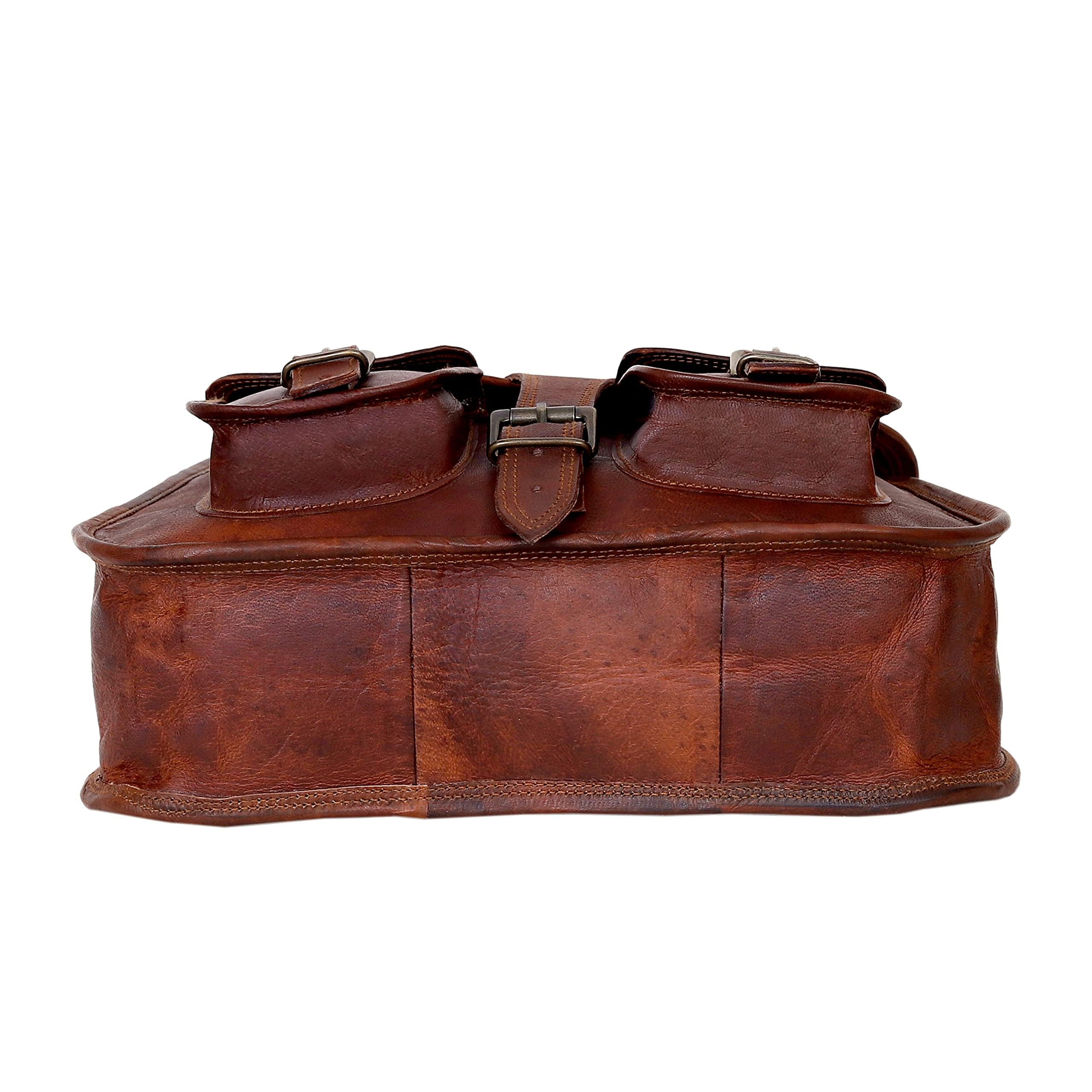 Ruzioon Genuine Goat Leather Crossbody Bag for Women - Stylish Shoulder Purse & Travel Satchel in Brown | Perfect for Daily Use, Shopping & Weekend Getaways