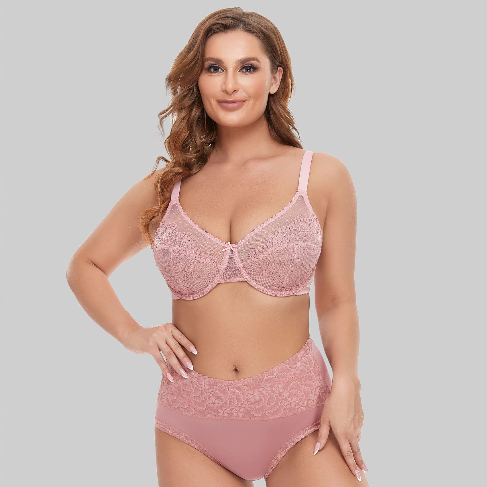 AILIVIN Underwire Bras for Women - Unlined Minimizer Full Coverage Plus Size Bra - Comfortable Support for Everyday Wear, Work & Special Occasions