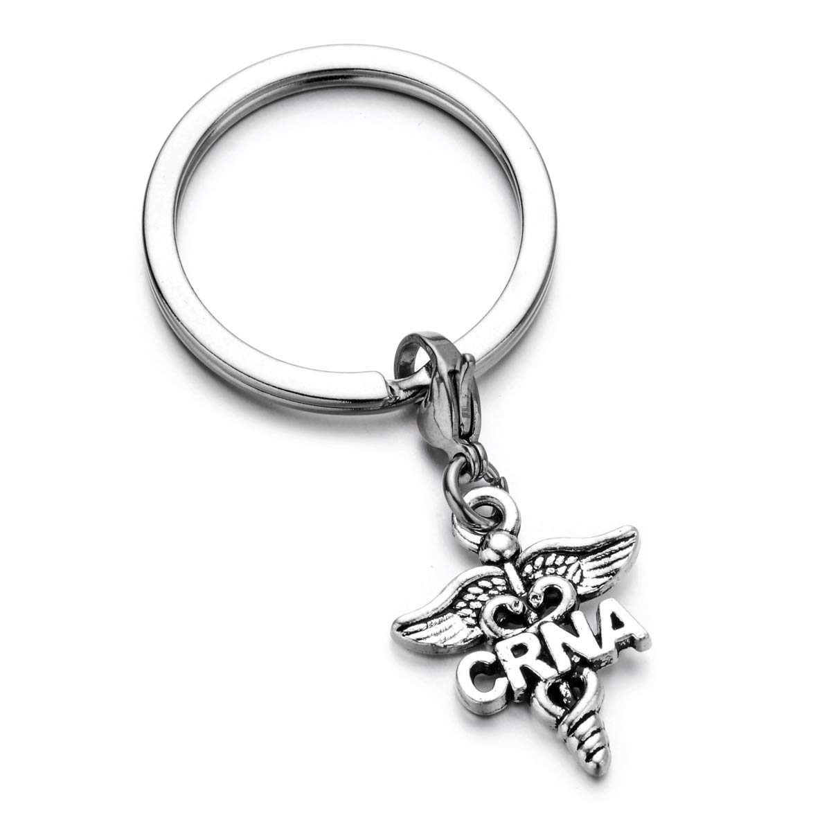 CRNA Certified Registered Nurse Anesthetist Graduation Gift - Medical Caduceus Symbol Keychain for Healthcare Professionals | Perfect for Nurses Week, Medical School Graduation & Clinical Appreciation