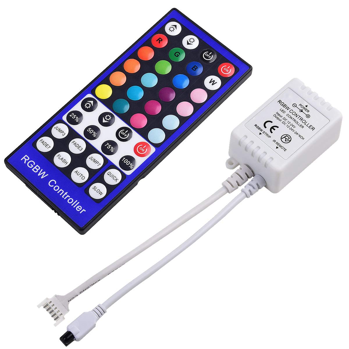 IR Remote LED Controller for RGBW RGBWW Under Cabinet Puck Lights - Smart Lighting Control for Kitchen, Bar & Home Decor