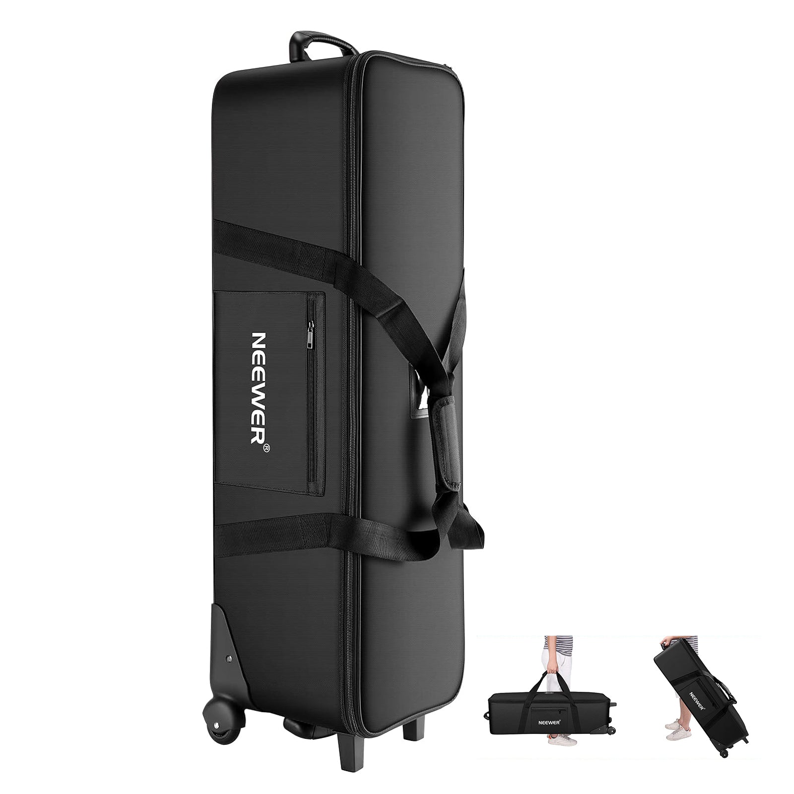 NEEWER 40.1x11.8x11.8 Inch Rolling Studio Equipment Case - Heavy Duty Wheeled Carrying Bag for Camera, Lighting & Audio Gear - Perfect for Photography Studios, Film Sets & On-Location Shoots