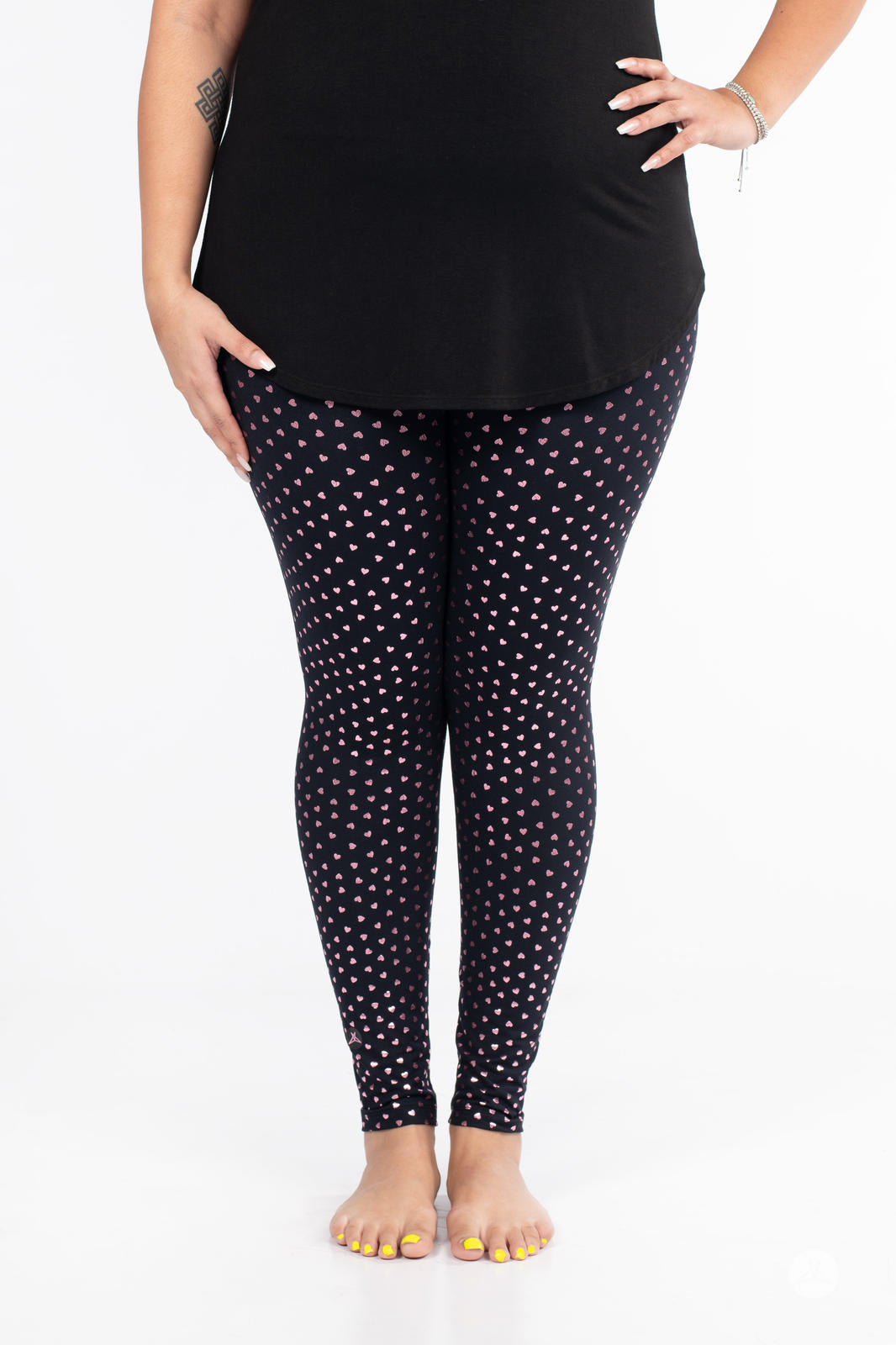 Sparkle Sweetheart Leggings for Women - High Waisted Glitter Workout Yoga Pants - Perfect for Gym, Dance & Casual Wear