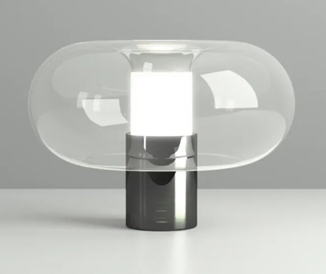 Fontanella Table Lamp by FontanaArte - Modern LED Bedside Lamp for Living Room, Bedroom & Office - Adjustable Brightness & Warm White Light