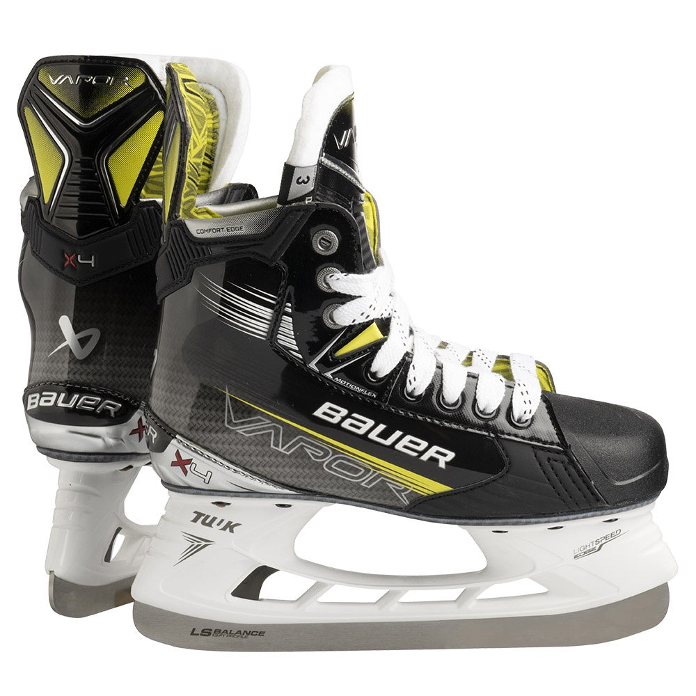 Bauer Vapor X4 Junior Ice Hockey Skates - Youth Hockey Skates for Boys & Girls - Lightweight Performance Skates for Ice Rink & Hockey Practice