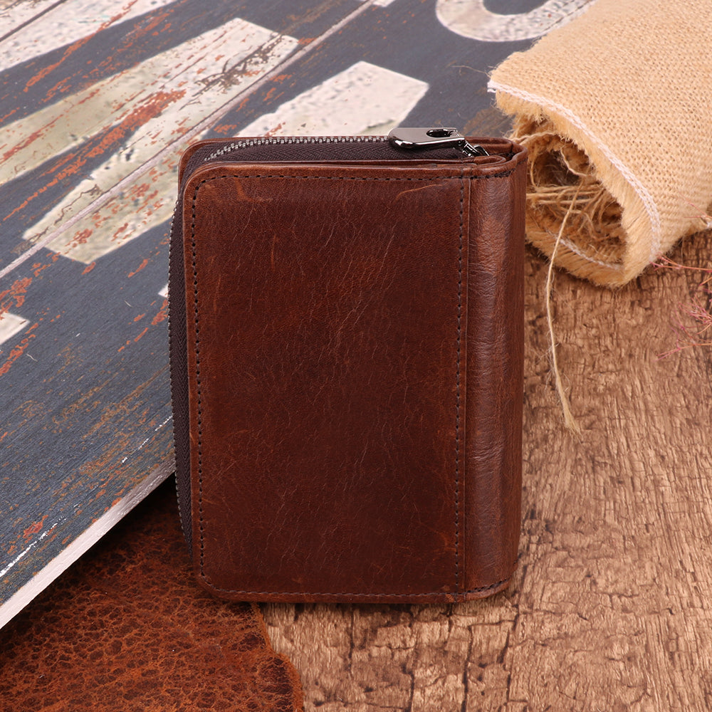 Premium Men's RFID Blocking Genuine Leather Bifold Wallet - Slim & Secure for Everyday Use, Travel & Business