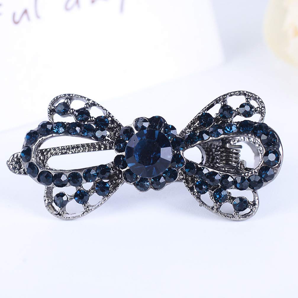 Beaupretty 4-Pack Rhinestone Bow Hair Clips for Girls - Party & Wedding Accessories