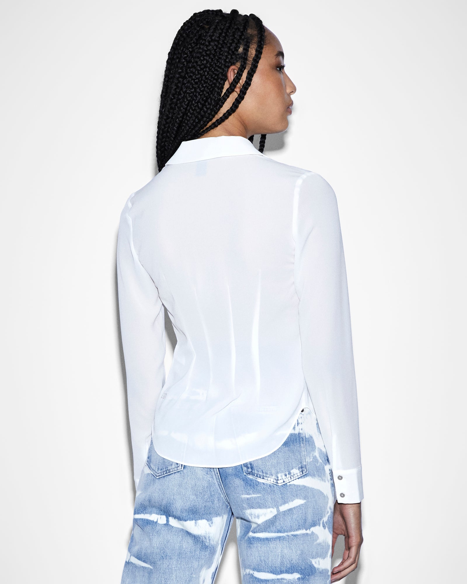 Charmed White Shirt for Women - Elegant Casual Blouse for Office, Dating & Everyday Wear