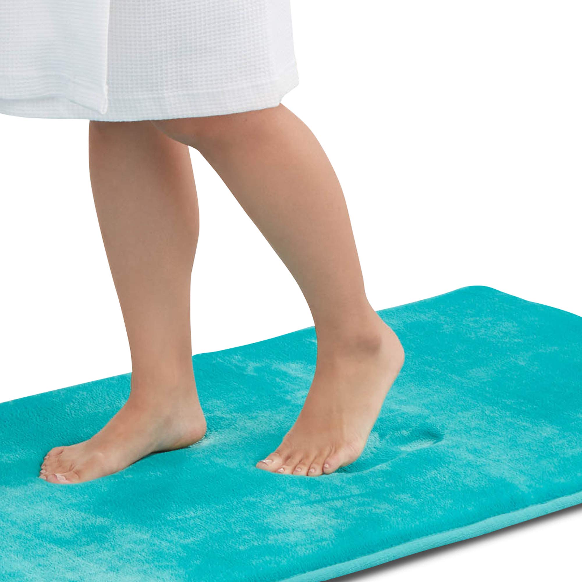 Genteele Memory Foam Bath Mat - Non-Slip Absorbent Super Soft Velvet Bathroom Rug (60