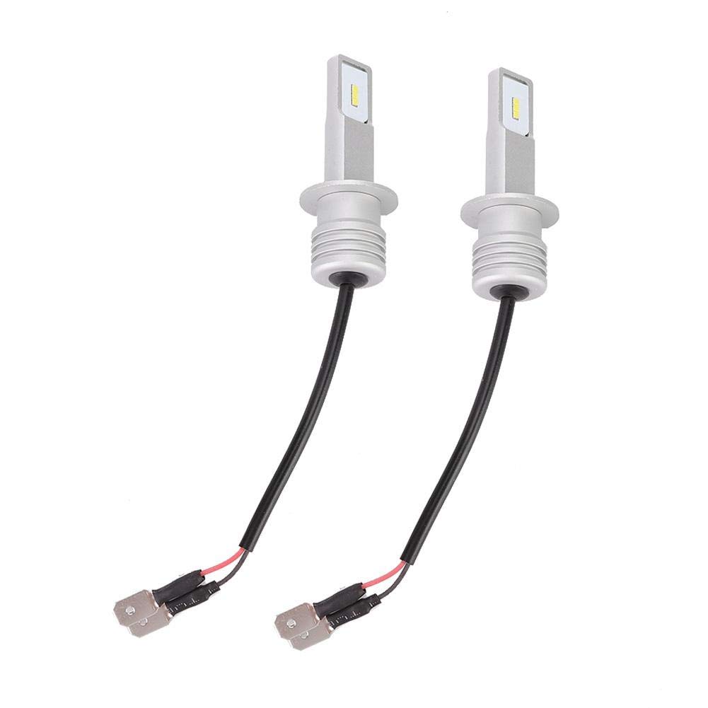 2Pcs 72W 6000K White LED Fog Light Bulbs - H1 Universal Car Replacement with Decoder (12-24V) - Perfect for Night Driving & Foggy Weather Visibility Enhancement