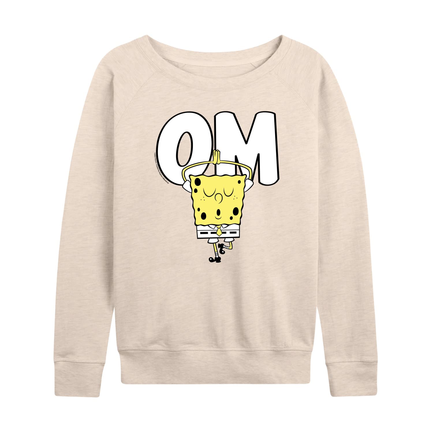 SpongeBob SquarePants Women's Lightweight French Terry Pullover Hoodie | Cartoon Character Yoga Sweatshirt | Perfect for Workout, Lounge & Casual Wear