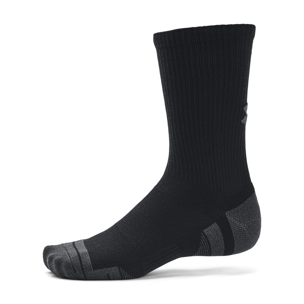 Men's Under Armour Performance Tech Crew Socks 3-Pack - Moisture-Wicking Athletic Socks for Running, Gym & Sports