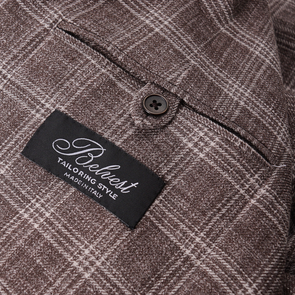 Belvest Unlined Linen Wool Silk Sport Coat for Men - Lightweight Summer Blazer for Business Casual & Weddings - Breathable Comfort Jacket for Office & Outdoor Events