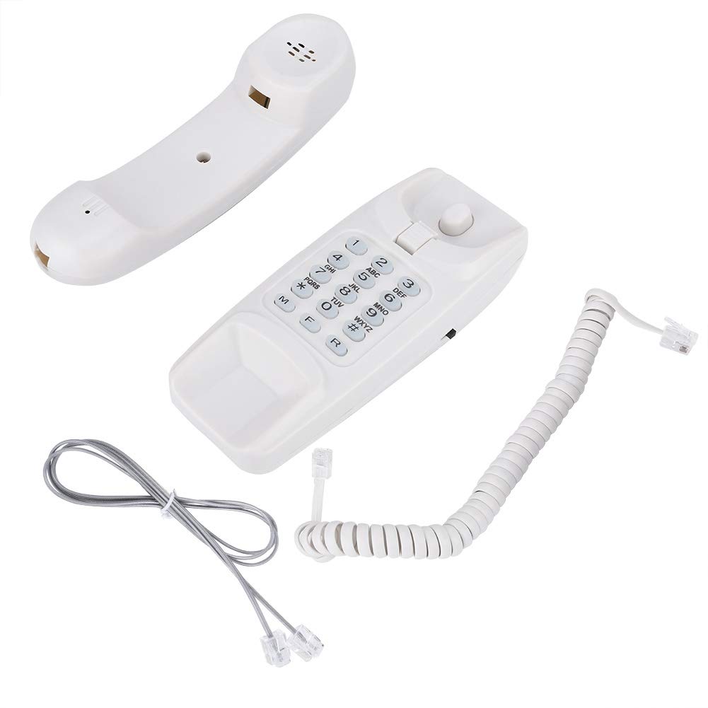 Bewinner Corded Landline Phone - No Caller ID Display, Desktop Wall Phone for Home & Office - Flash/Mute/Redial Functions - Classic White | Perfect for Home, Office & Elderly Use