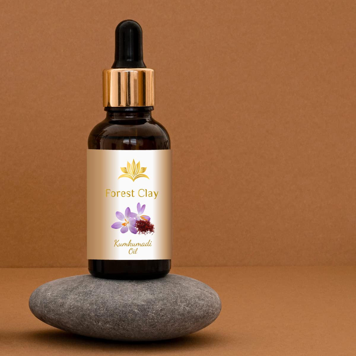 Forest Clay 100% Pure Kumkumadi Face Oil with Saffron & Lotus Extract - Brightening Treatment for Dull Skin, Dark Spots & Pigmentation | Ayurvedic Kumkumadi Tailam | 30ml | Perfect for Nighttime Skincare & Glow Enhancement