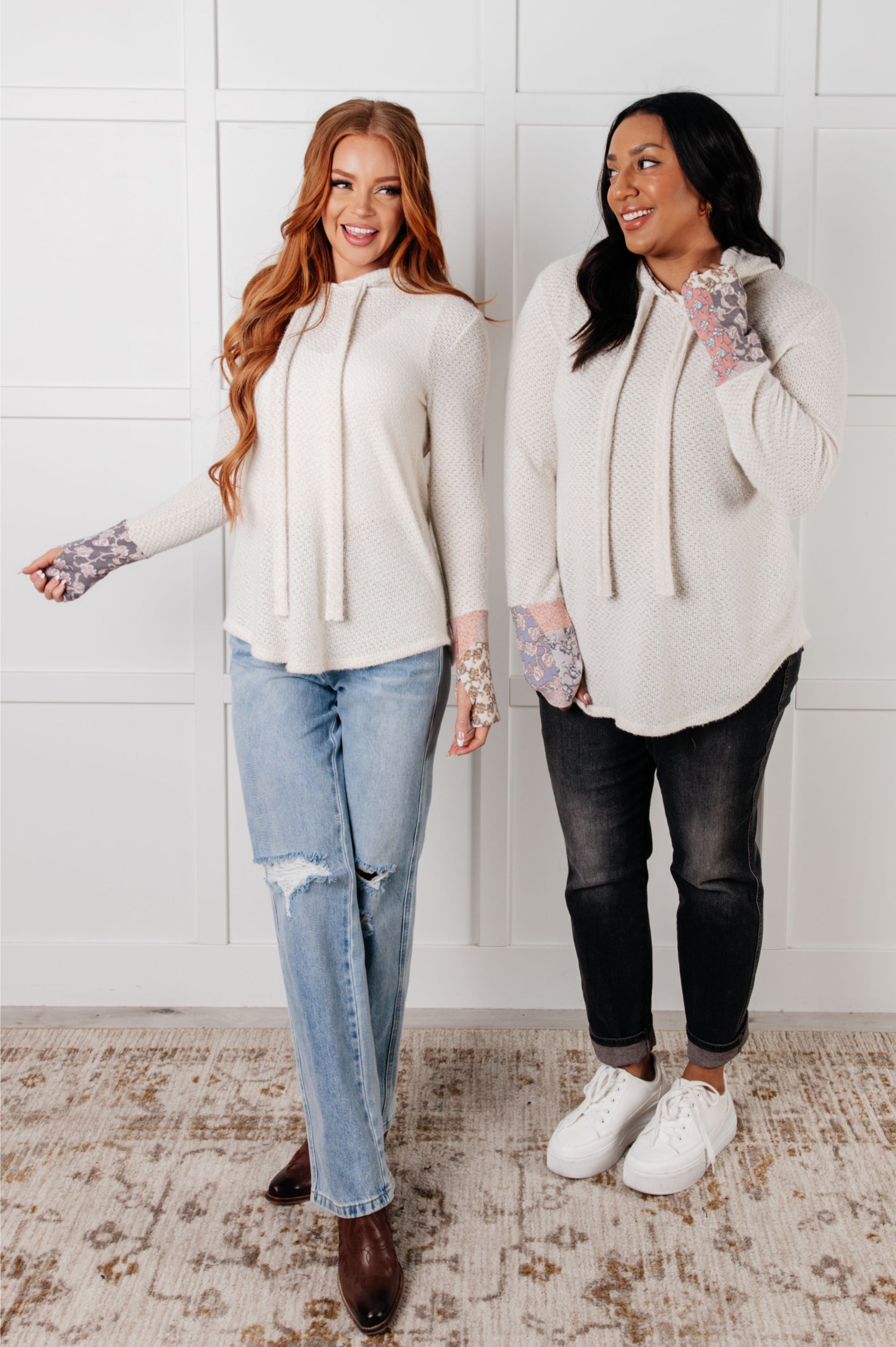Cozy Waffle Knit Hoodie for Women & Men - Soft Fleece-Lined Pullover with Kangaroo Pocket - Perfect for Fall, Winter & Layering Outfits