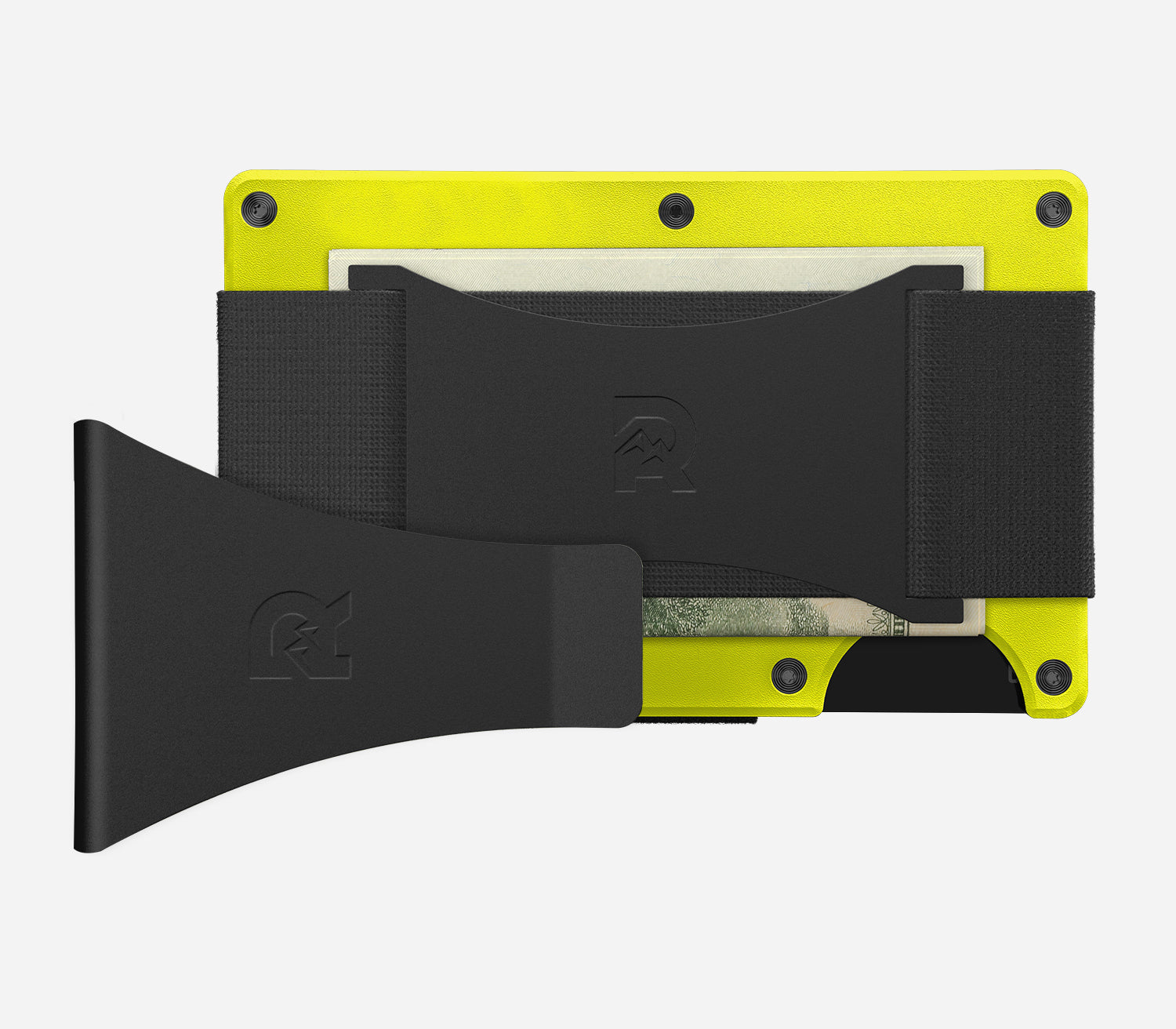 Ridge Wallet - Slim Minimalist RFID Blocking Front Pocket Wallet for Men - Hyper Lime - Perfect for Everyday Carry, Travel & Gifting