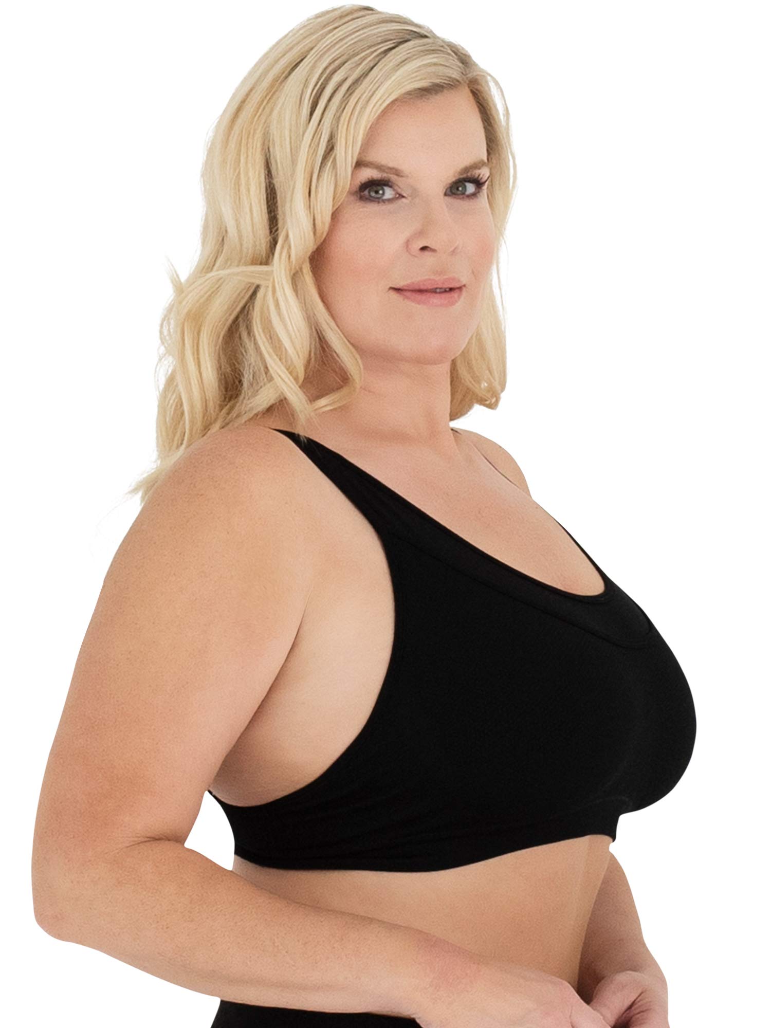 LEADING LADY Double Layer Seamless Cool Sports Bra for Women - Breathable Workout Top for Running, Yoga & Gym
