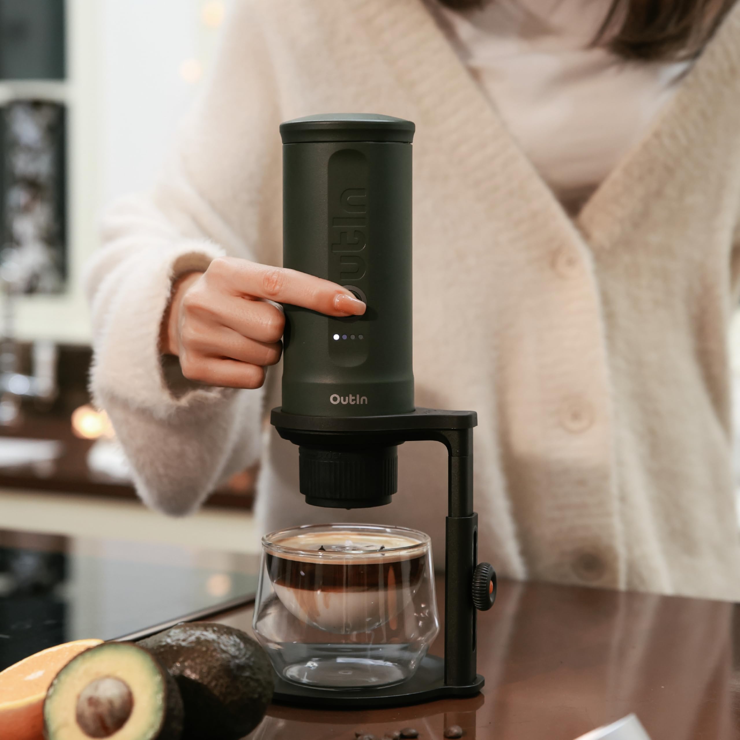 OutIn Detachable Universal Coffee Stand - Portable Espresso Machine Holder & Pour Over Coffee Dripper Stand - Lightweight & Easy to Carry for Camping, Travel & Home Brewing