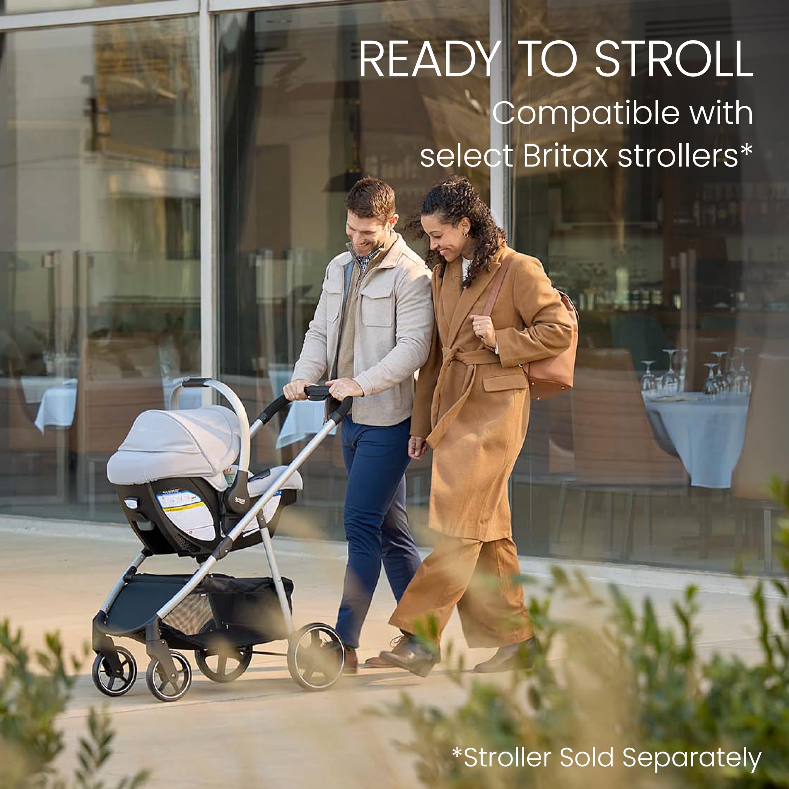 Britax Cypress Infant Car Seat - Rear Facing Baby Car Seat with Alpine Base & ClickTight Installation | Premium Soft Fabrics in Ponte Stone | Safe & Comfortable for Newborns to Toddlers | Perfect for Daily Commutes, Road Trips & Family Travel