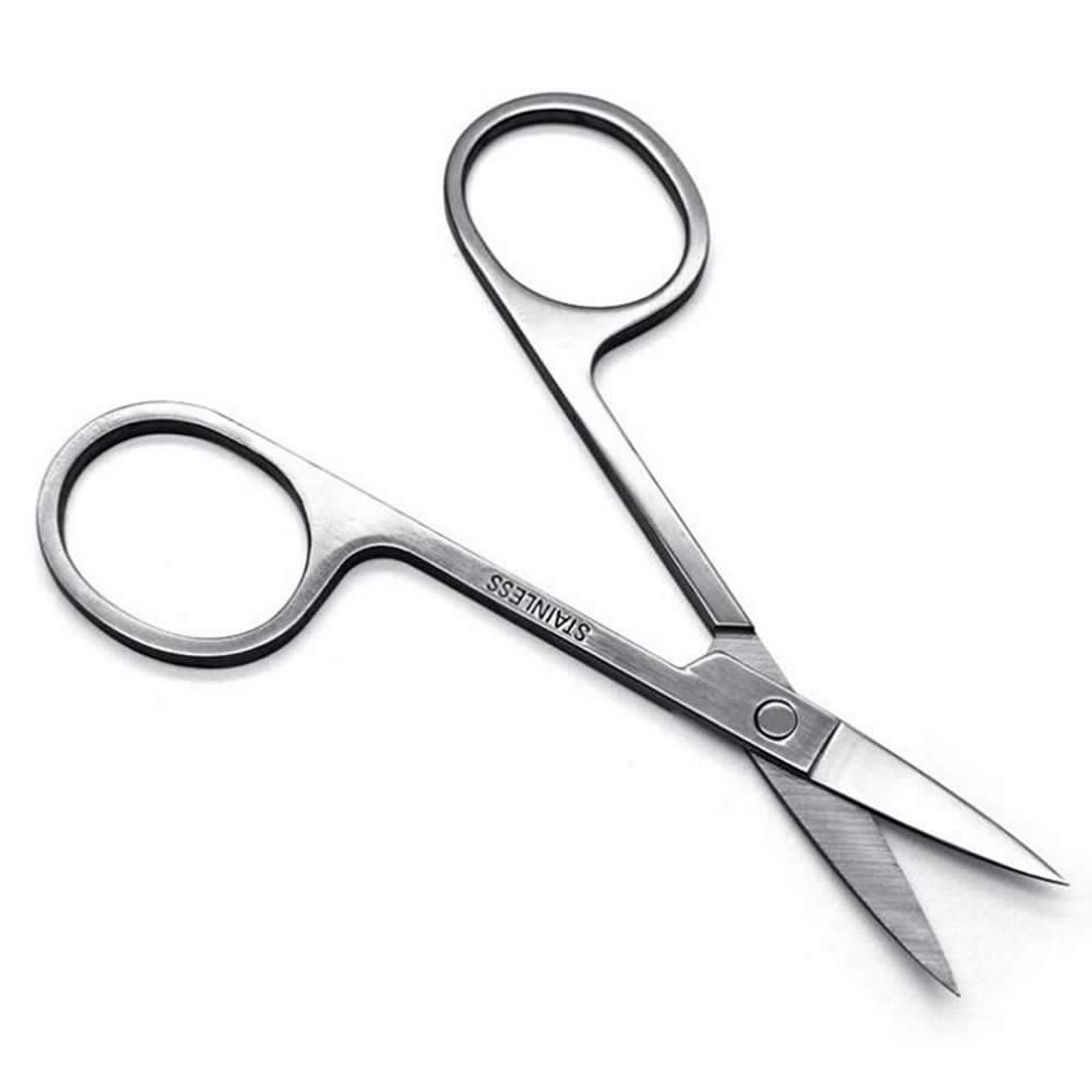 ZEDACA® 2-Pack Stainless Steel Eyebrow Scissors - Professional Eyebrow Trimmer & Shaping Tool for Precise Makeup Grooming at Home or Salon