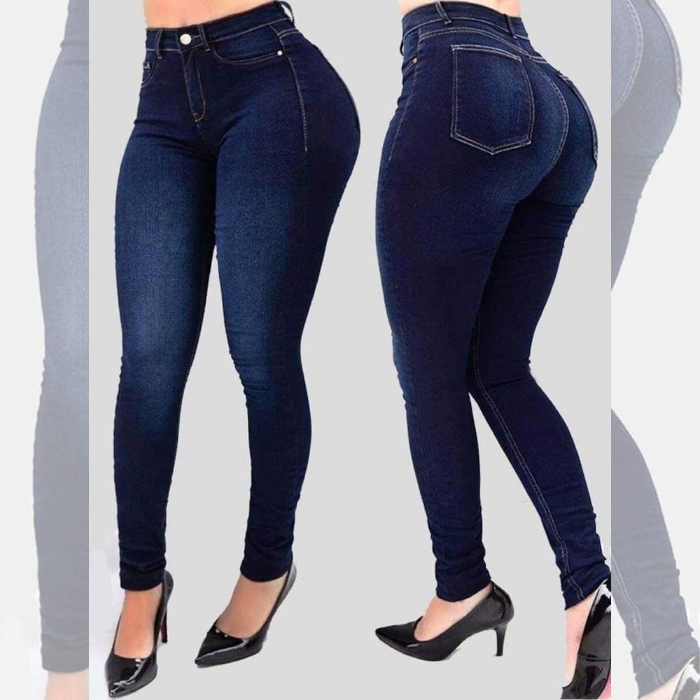 **Akapi Women's Curvy High-Waist Butt Lift Skinny Jeans - Stretch Denim for a Flattering Fit | Perfect for Casual Wear, Date Nights & Office Outfits**