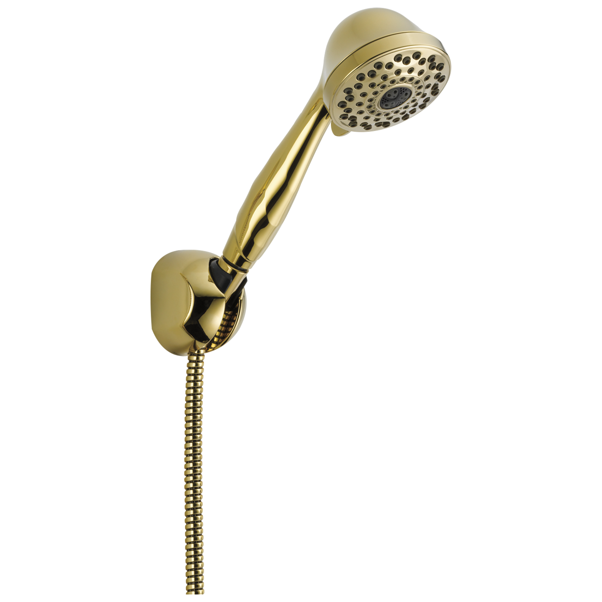 Delta 59711 PB PK 7-Setting Fixed Wall Mount Hand Shower in Polished Brass - Ideal for Bathroom, Spa, and Shower Renovation