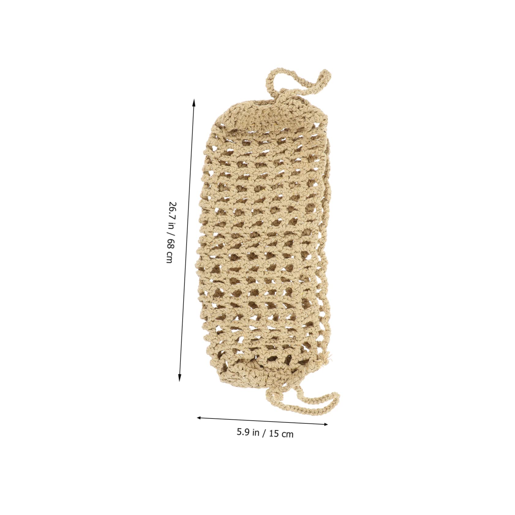 4-Pack Cotton Rope Hanging Baskets for Fruits & Vegetables - Sturdy Kitchen Storage Organizer, Wall Mounted Home Decor - Perfect for Pantry, Bathroom, or Bedroom Organization