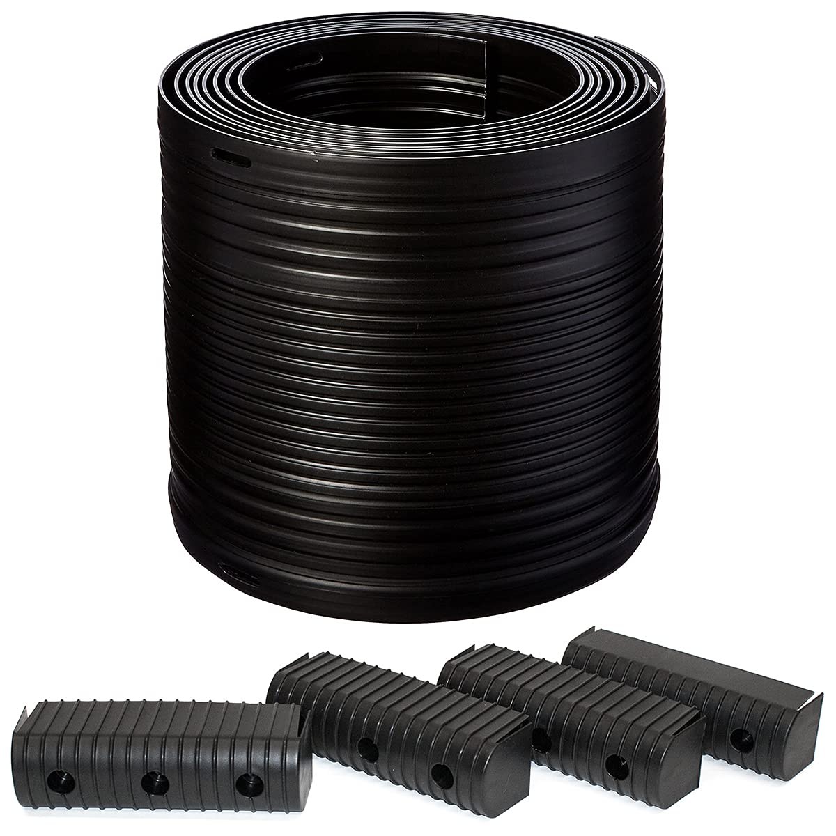 Caliber Bunk Wrap Kit 23056-BK - 24-Foot Roll of 2x6-Inch Black Bunk Wrap with End Caps - Heavy-Duty Trailer Bunk Protection for Boats, Jet Skis & Watercraft
