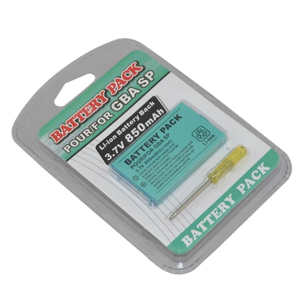 Original Nintendo Gameboy Advance GBA SP Replacement Battery 3.7V 850mAh with Screwdriver - Perfect for Gaming On The Go & Console Repair