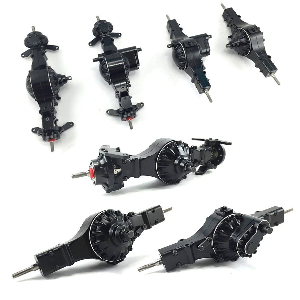 1/14 Scale 4x4 6x6 8x8 Metal Differential Front & Rear Axle Assembly for TAMIYA Tractor Truck DIY RC Cars - Perfect for Model Dump Trucks, Off-Road Vehicles & Crawler Projects