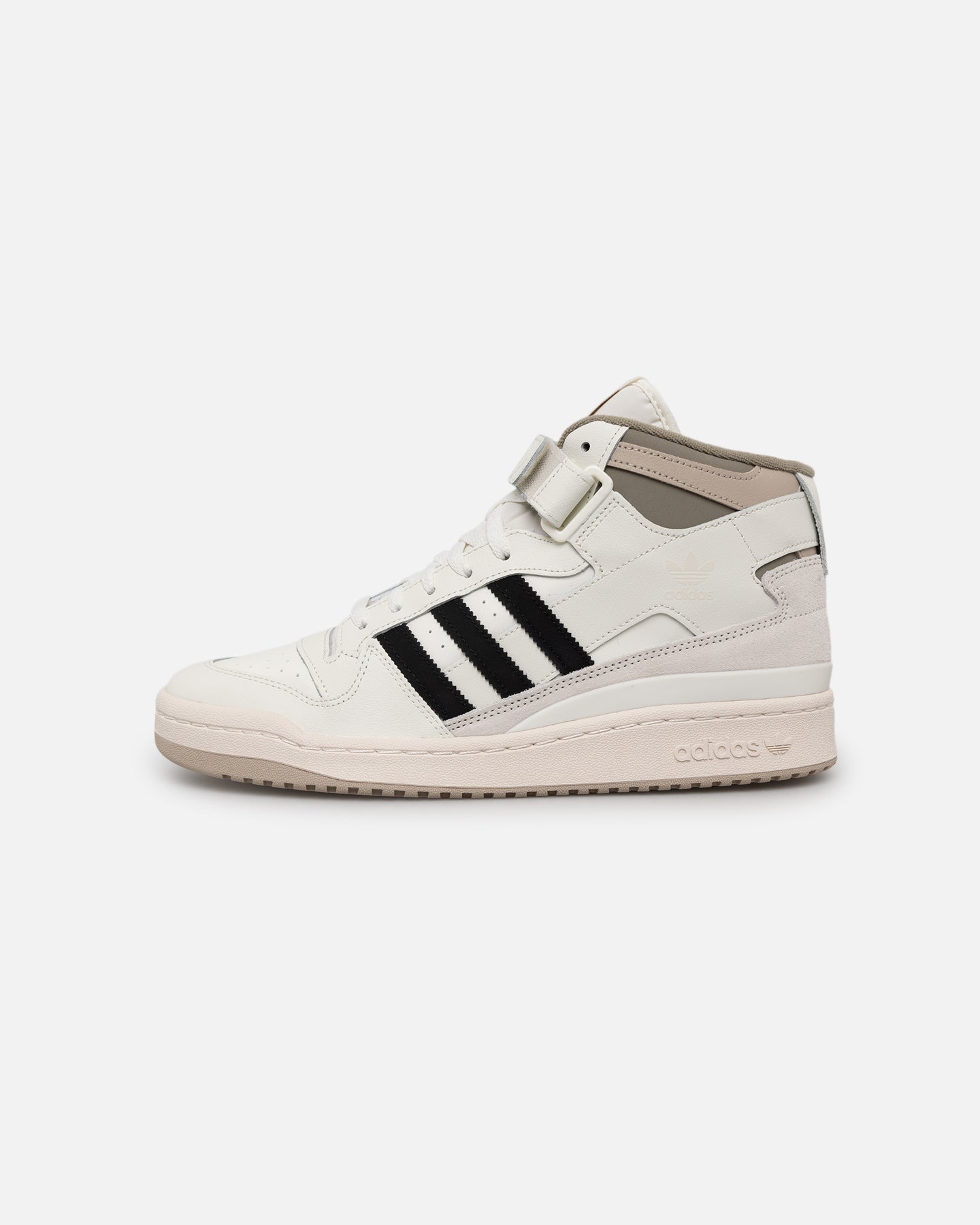 Adidas Forum Mid Sneakers - Off White, Core Black & Wonder Beige Colorway | Men's Basketball Shoes for Streetwear & Casual Outfits