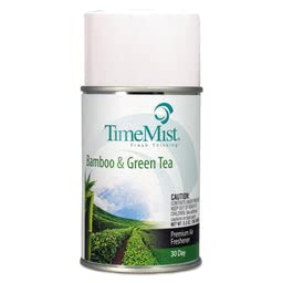 Timemist Premium Metered Air Freshener Refill - Bamboo & Green Tea Scent (6.6 Oz Aerosol, Pack of 2, 12/Carton) for Home, Office & Car | TMS1047606