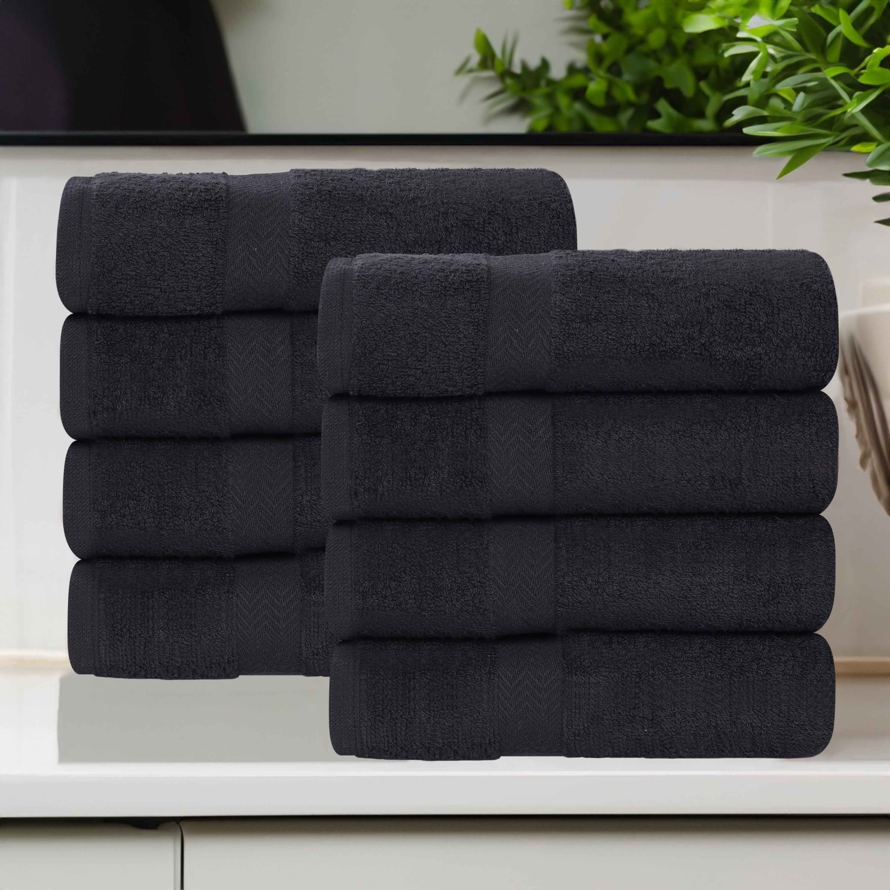 Franklin Cotton Eco Friendly 8-Piece Hand Towel Set - Soft & Absorbent Bath & Kitchen Towels for Home, Gym & Travel