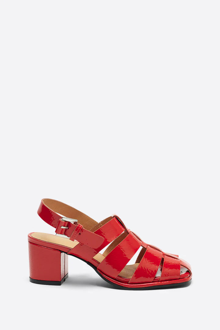 Intentionally Blank July Sandal in Cherry - Women's Comfortable Summer Sandals for Beach, Vacation & Casual Outings