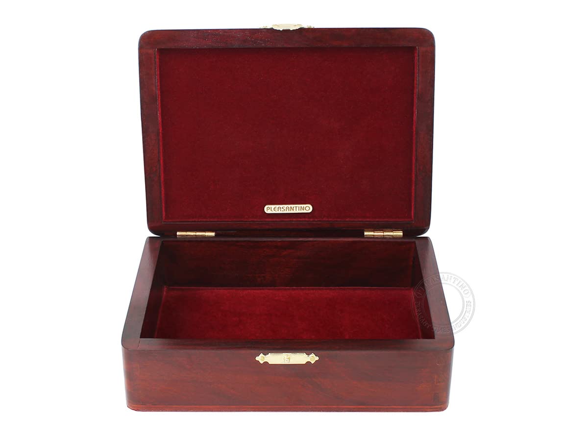 Royal Camel Handmade Wood Jewelry Box - Personalized Engraved Gift for Watches & Keepsakes (6x4 Inches) - Perfect for Anniversaries & Weddings