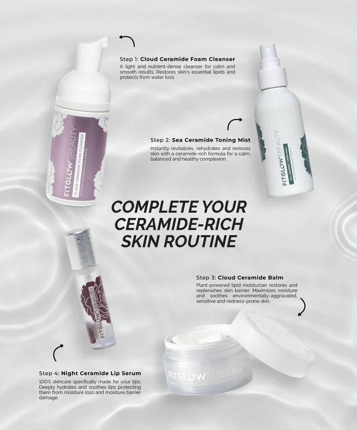 Ceramide Rich Cleanse & Tone Kit for Dry & Sensitive Skin - Hydrating Facial Cleanser & Toner Set for Daily Skincare Routine