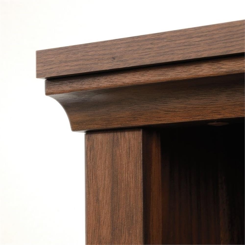 Pemberly Row 3-Shelf Tall Modern Engineered Wood Storage Bookcase in Walnut - Stylish Bookshelf for Living Room, Office & Bedroom Organization