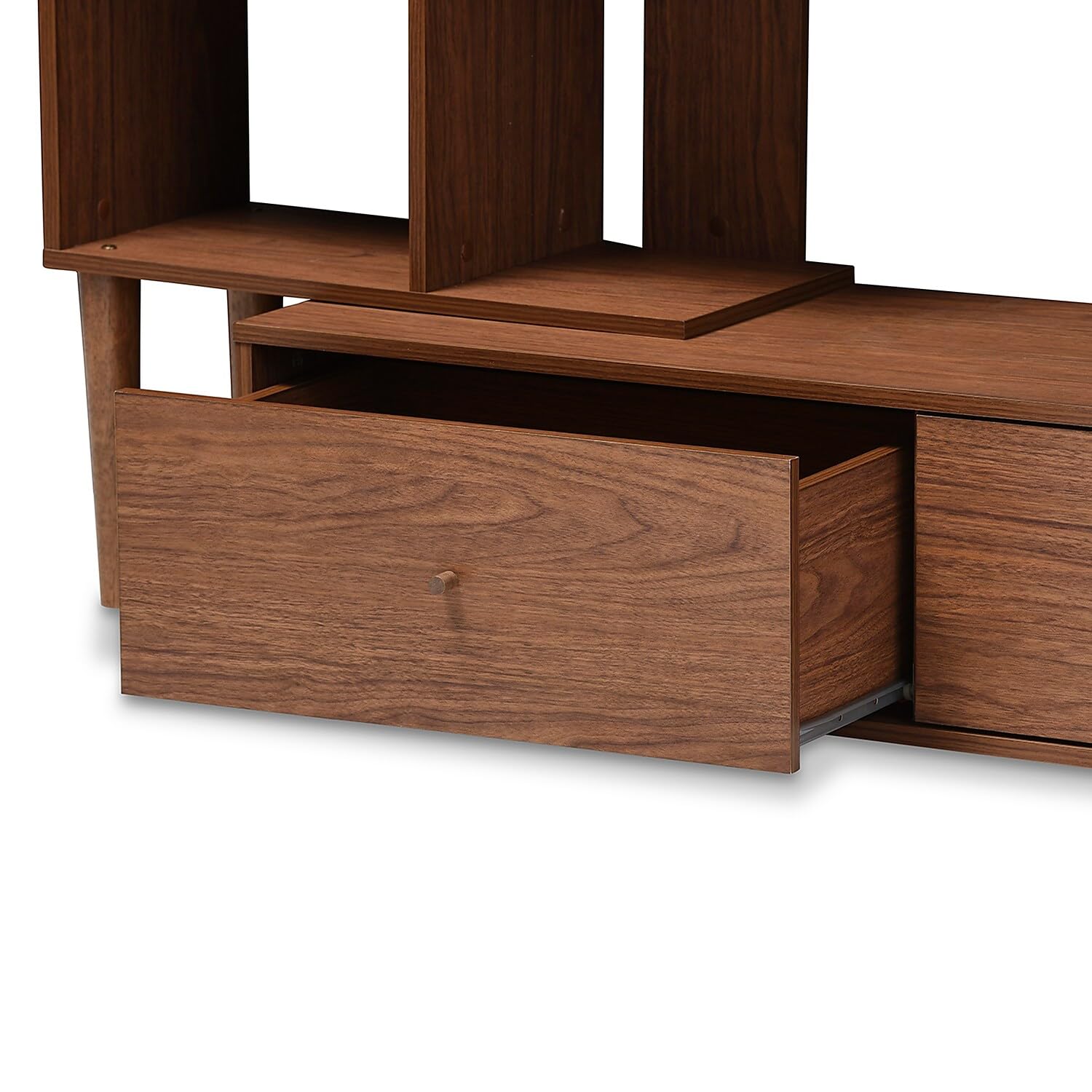 BAXTON STUDIO Haversham Mid-Century Modern TV Stand - Retro Entertainment Center & Media Console with Storage - Perfect for Living Room & Home Theater Setup