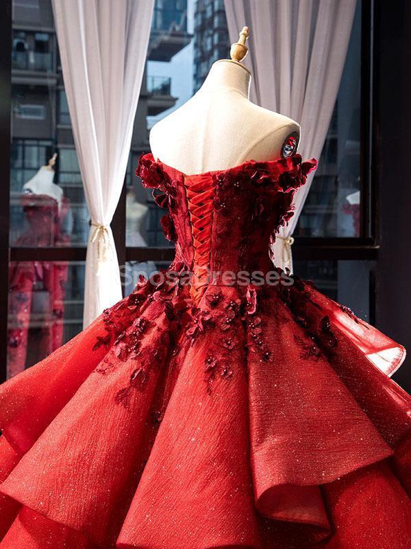 Elegant Off Shoulder Red Ball Gown Long Evening Prom Dress for Women - Formal Party, Homecoming, Wedding Guest Dress - Perfect for Prom Night, Gala Events & Special Occasions