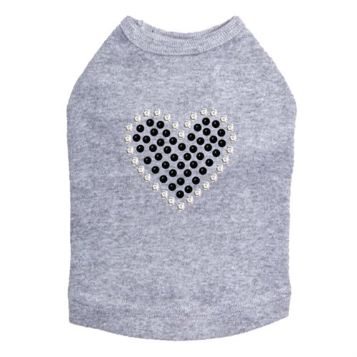 Black Rhinestone Heart Tank Top for Women - Elegant Sparkling Casual & Party Wear - Available in Multiple Colors - Perfect for Date Nights, Club Outings & Summer Fashion